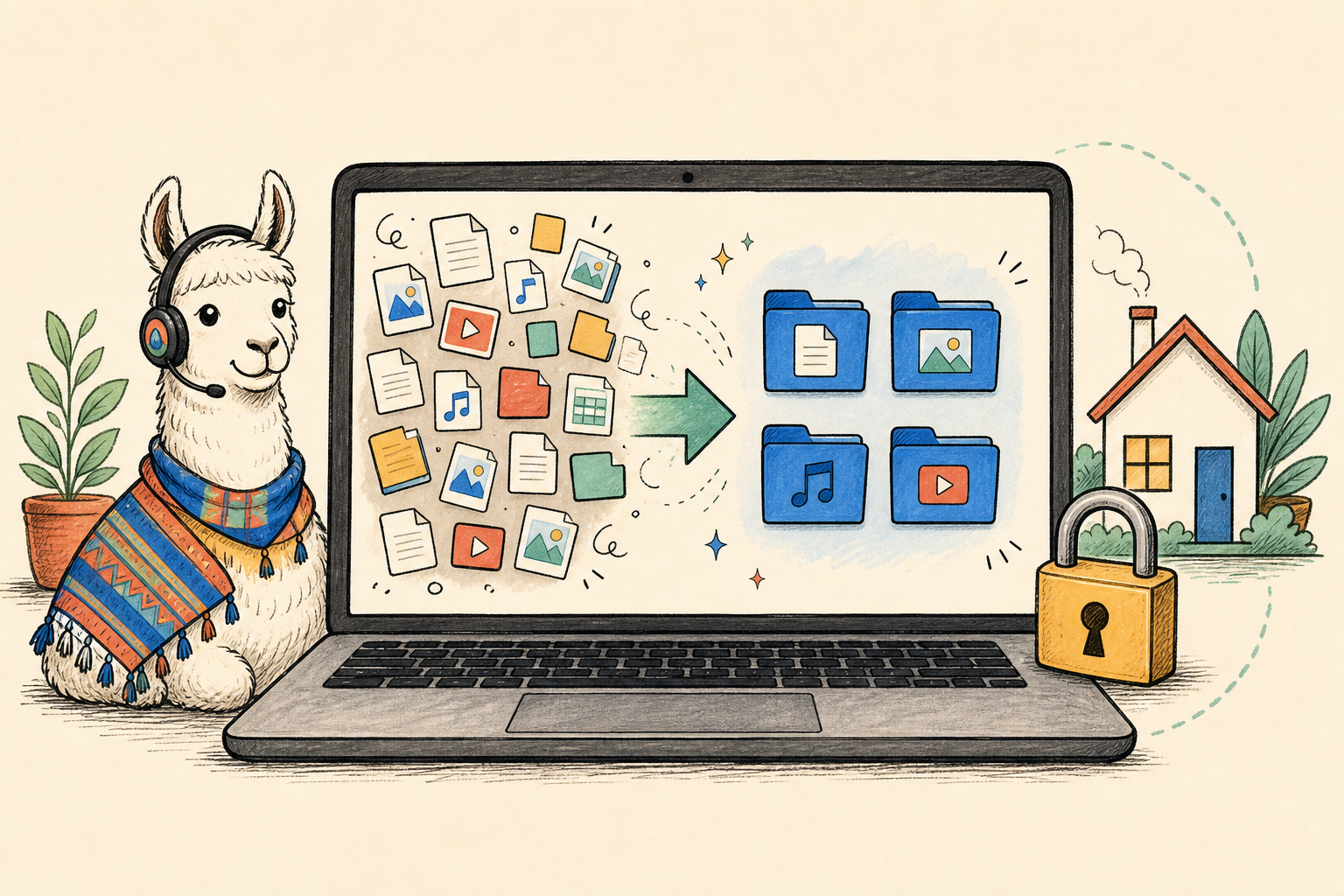 Offline AI agent on your computer